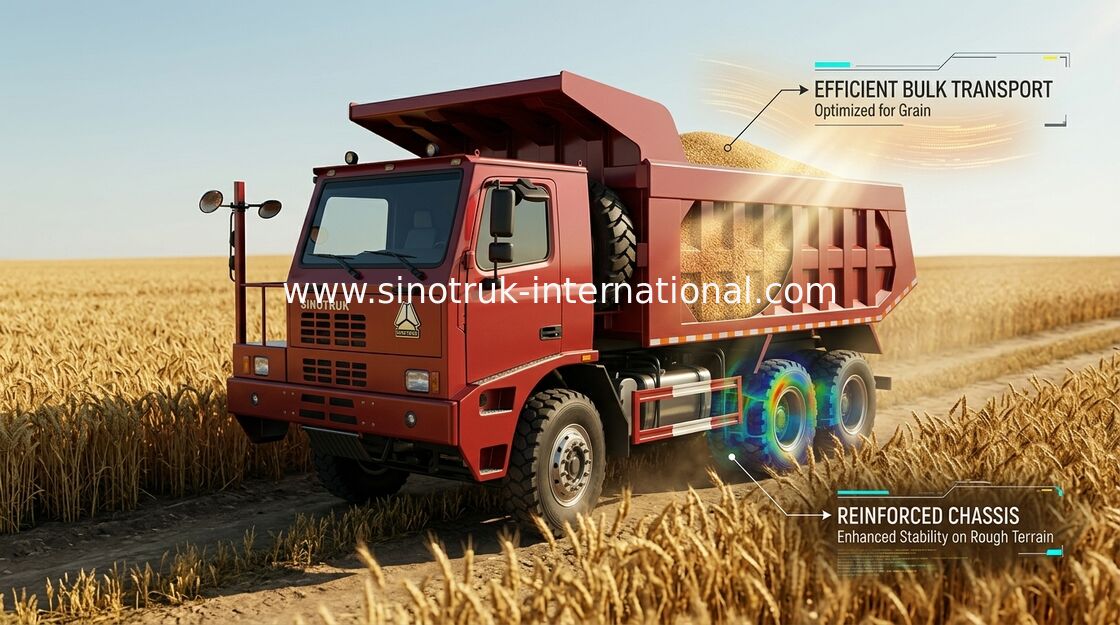 371HP Tipper Dump Truck / Automatic Tri Axle Dump Truck For  Mining