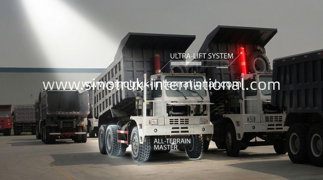 High Rigidity Cargo Body LHD 6X4 10 Wheel Dump Truck With 70 Tons Capacity