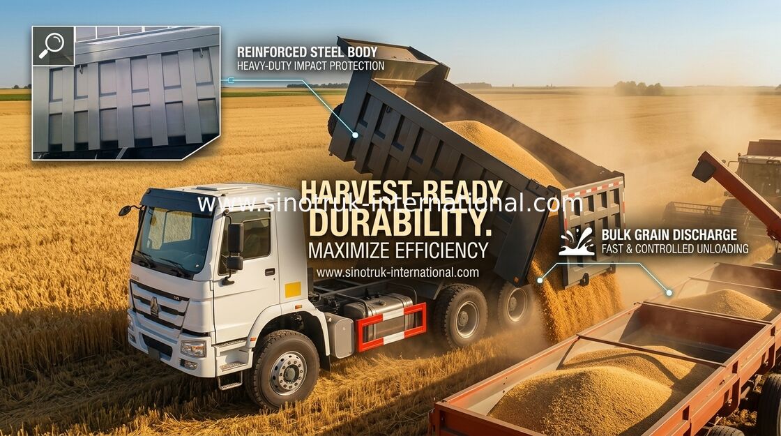 Professional Tipper Dump Truck RHD 10 Wheels With Euro 2 Emission Standard