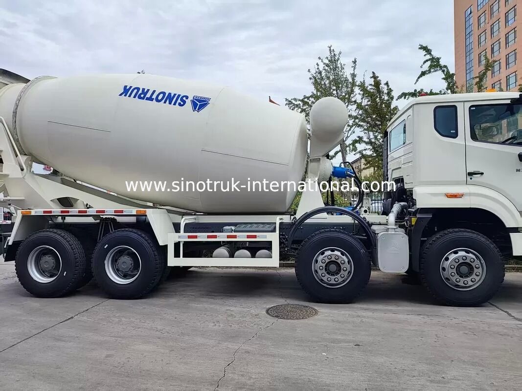 Heavy Duty HOWO 8x4 16CBM Concrete Mixer Lorry 371HP Engine PMP Speed Reducer For Construction