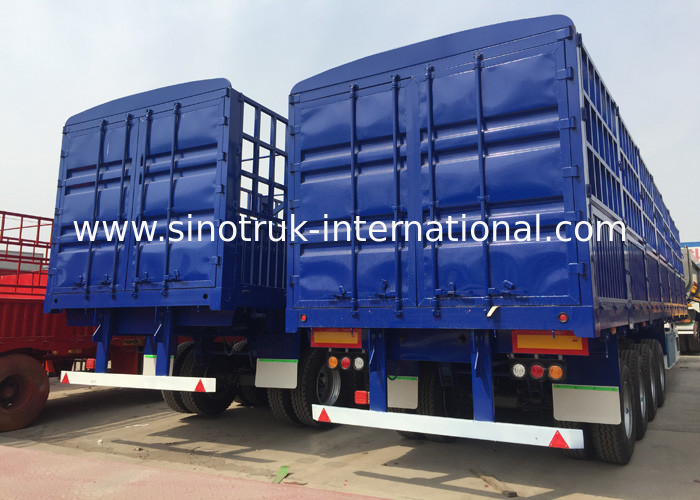 Multi Color Semi Low Bed Trailer , Normal Suspension Semi Equipment Trailer