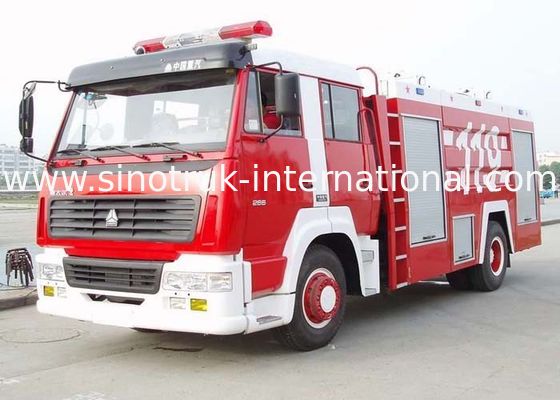 Water Tank Emergency Fire Department Trucks 12CBM LHD 290HP With Anti Slip Handrails