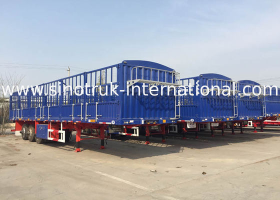 Dropside Truck Semi Trailer Commercial Truck And Trailer 3X16 Tons