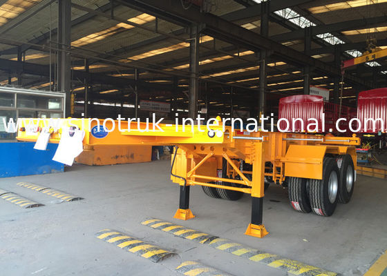 Flat Bed Semi Trailer Truck For 20 Or 40 Feet Container Carrying