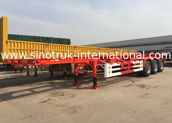 Carbon Mn Steel Flatbed Semi Truck Semi Trailer Truck 12600*3000mm