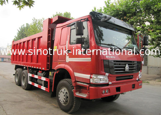 LHD 6X4 Heavy Duty SINOTRUK HOWO Dump Truck With Tarpaulin Cover / Metal Cover
