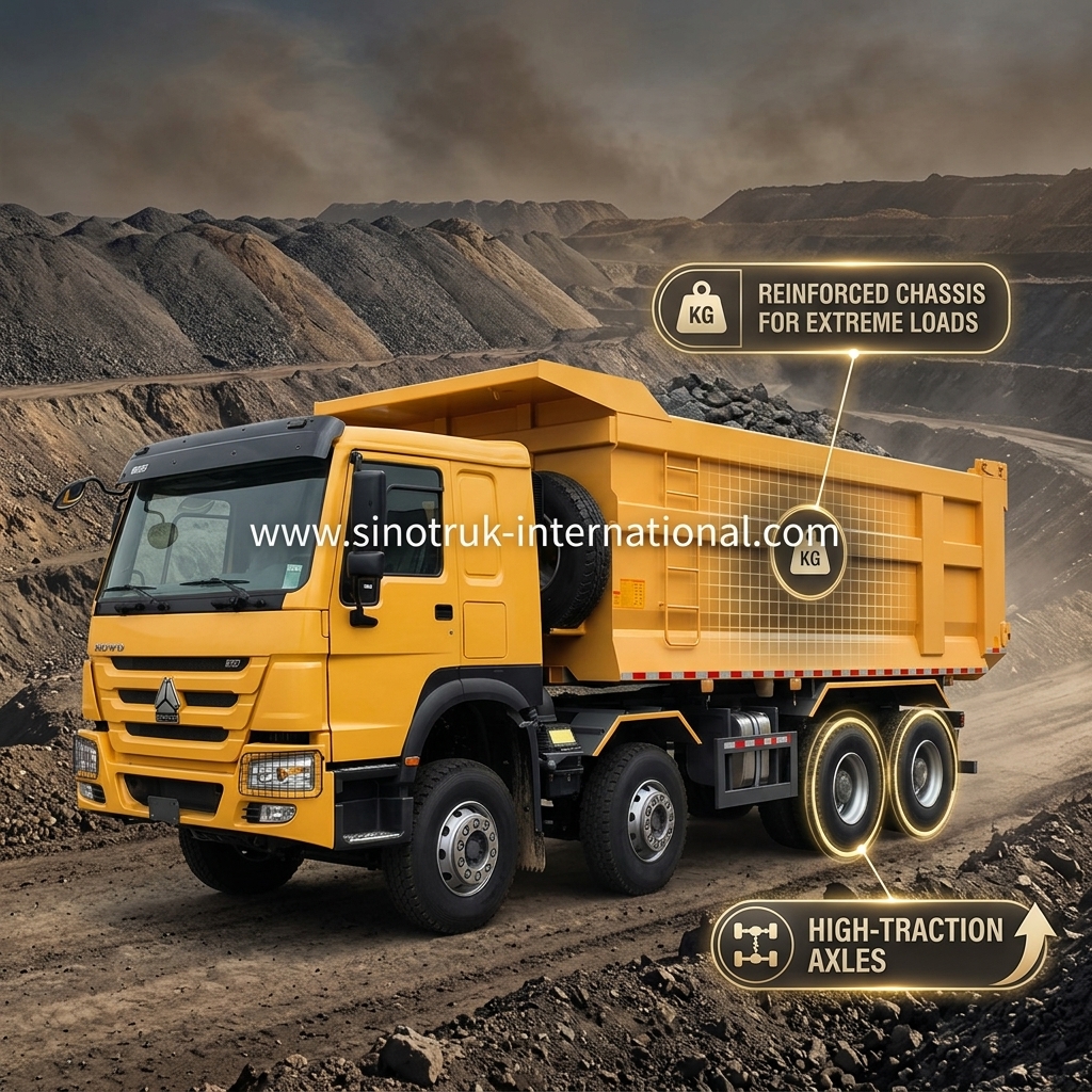 Sinotruk Howo Tipper Dump Truck 8 × 4 Lhd 12 Wheels U Shape Tipper Body ...