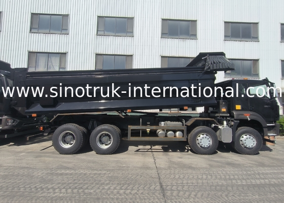 Black Howo Mining Tipper Dump Truck 20-50Tons 8 X 4 Euro 2 400Hp