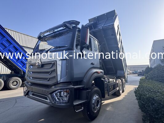 SINOTRUK HOHAN New Howo Tipper Dump Truck  Middle Lifting  6 × 4 RHD  Cargo Box  19-20CBM Customer-customized color Diamond Silver 400HP