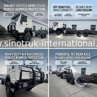SINOTRUK HOWO 6X6 Full-Drive Truck Chassis Cargo Chassis With bumper