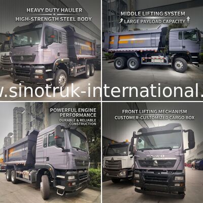 SINOTRUK HOWO TX Tipper Dump Truck with 380HP Powerful Engine, 30–40 Ton Payload and Middle Lifting System