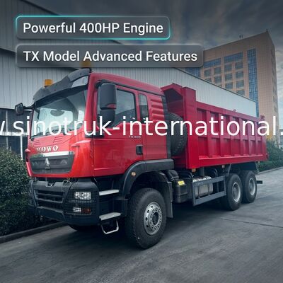 SINOTRUK HOWO TX Model 400HP LHD Tipper Dump Truck 6X4 With Warning lights