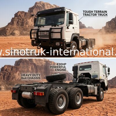 SINOTRUK 430 horsepower 6 × 4 tractor with a military bumper
