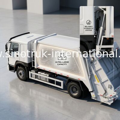SINOTRUK 300 HP 4×2 Compressed Garbage Truck with 30T Rolling Force for Efficient Waste Management