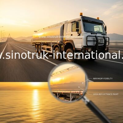 SINOTRUK HOWO Red 371HP 8×4 12Wheels High Capacity Oil Tank Truck 30CBM