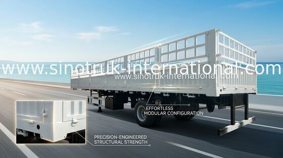 Carbon Steel Utility Semi Trailers 30-60 Tons For Special Goods Transportation