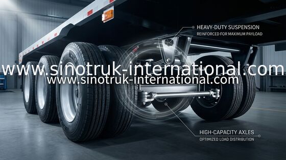 Four Axles Lowbed Semi Truck And Trailer With ISO / 3C / BV / IFA / SGS Certification