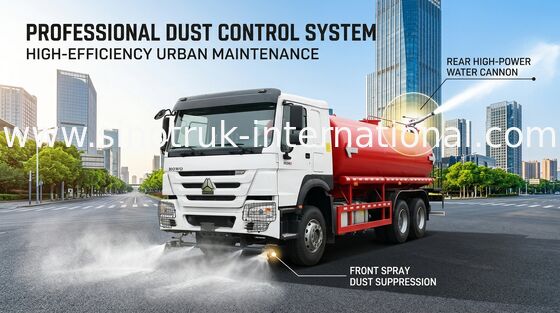 HOWO SINOTRUK Water Tank Truck 380HP With High Pressure Flush Function 6×4