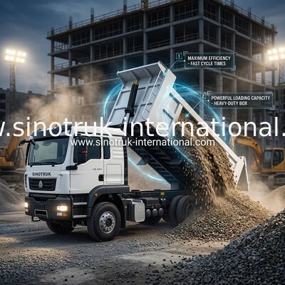 SINOTRUK TX Dump Truck Chassis with 371HP Engine, 30-40 Tons Load Capacity and LHD / RHD Optional