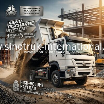 Large Capacity 27 Cubic Meters 4 Axle Dump Truck 400 Horsepower For Efficient Operation