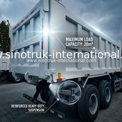 SINOTRUK HOWO 400HP Tipper Dump Truck For Construction A7 Military Bumper Warning Light