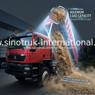 8 × 4  Lhd 12 Wheels Sinotruk Tipper 400Hp Euro 2