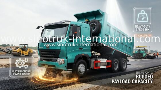 SINOTRUK HOWO A7 Construction Tipper Dump Truck 6 X 4 290HP In Blue Color
