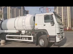 Vacuum Pump Sewage Suction Truck , Septic Tank Cleaning Truck 16CBM LHD 290HP